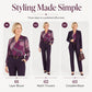 ✨ Executive Elegance | Women's Tailored Blazer, Floral Top & Trousers 3-Piece Suit Set