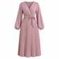 👗✨Women's Elegant Crossover V Neck Pleated Maxi Dress✨