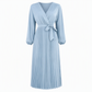 👗✨Women's Elegant Crossover V Neck Pleated Maxi Dress✨