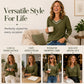 🧶 Contrast Trim, Flattering V-Neck | Women's Elegant Knit Top