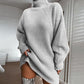 🍂Autumn Hot Sale 🔥Women's Cozy Turtleneck Knit Sweater Dress