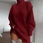 🍂Autumn Hot Sale 🔥Women's Cozy Turtleneck Knit Sweater Dress