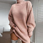 🍂Autumn Hot Sale 🔥Women's Cozy Turtleneck Knit Sweater Dress