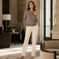 ✨ Jewelry-Inspired Buckles, Elegant Cutout | Women's Ribbed Knit Top
