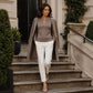 ✨ Jewelry-Inspired Buckles, Elegant Cutout | Women's Ribbed Knit Top