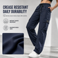Women's Relaxed Fit Straight Leg Cargo Pants with Elastic Drawstring Waist and Side Utility Pockets