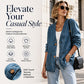 Women's Casual V-Neck Denim Cardigan