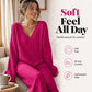Women's Knit V-Neck Sweater & Wide-Leg Pants Set