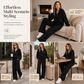 Women's Knitted Half-Zip Mock Neck Pullover & Wide-Leg Pants 2-Piece Set, Thick Ribbed Knit Matching Outfit For Winter Warmth