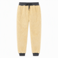 Unisex Loose Fit Sherpa Fleece Lined Joggers Warm Winter Casual Pants with Zipper Pockets