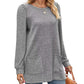Women's Cozy Mid-Length Ribbed Knit Top