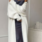 Women's Faux Mink Fleece Long Cardigan Sweater Fluffy Oversized Knit Coat for Autumn and Winter