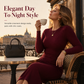 💖Black Friday Mega Deal – 50% off!💖🌹 Women's Long Sleeve Rib Knit Crewneck Bodycon Maxi Dress