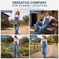 👖Women's Stretchy Denim Overalls Wide Leg Jumpsuit with Adjustable Straps