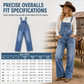 👖Women's Stretchy Denim Overalls Wide Leg Jumpsuit with Adjustable Straps