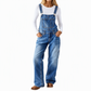 👖Women's Stretchy Denim Overalls Wide Leg Jumpsuit with Adjustable Straps
