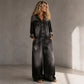 Women's Vintage Collared Denim Jumpsuit