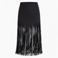 Women's Elastic Fringe Tassel Skirt Fashionable Versatile Spring and Autumn Skirt