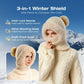 Women's Winter One-Piece Knitted Beanie Scarf Mask
