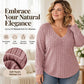 Women's Plus Size Ribbed Brushed Long Sleeve Top
