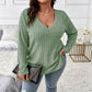 Women's Plus Size Ribbed Brushed Long Sleeve Top