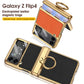 Electroplated Leather Magnetic Hinge Phone Case For Samsung Galaxy Z Flip4 Flip3 5G