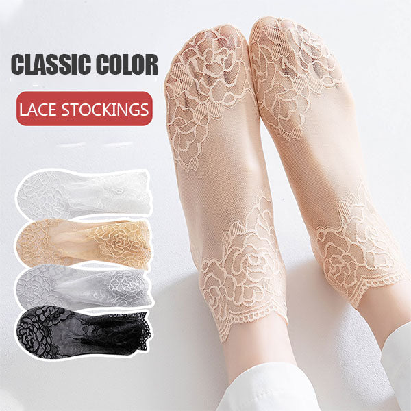 Ladies Fashion Lace Socks(5 pairs)-1