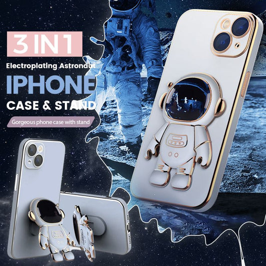 Electroplating Astronaut iPhone Case & Stand