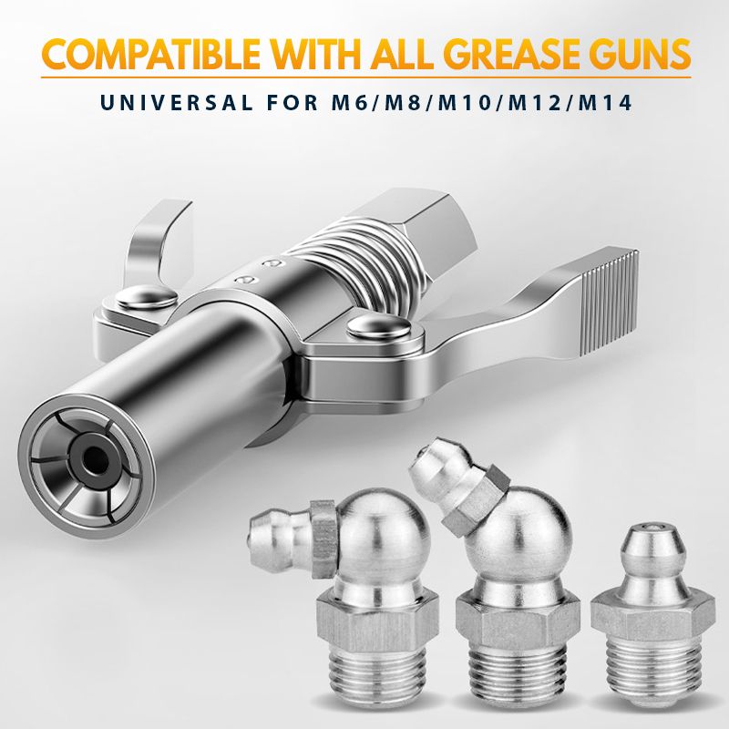 High Pressure Dual Handle Grease Gun Coupler-5