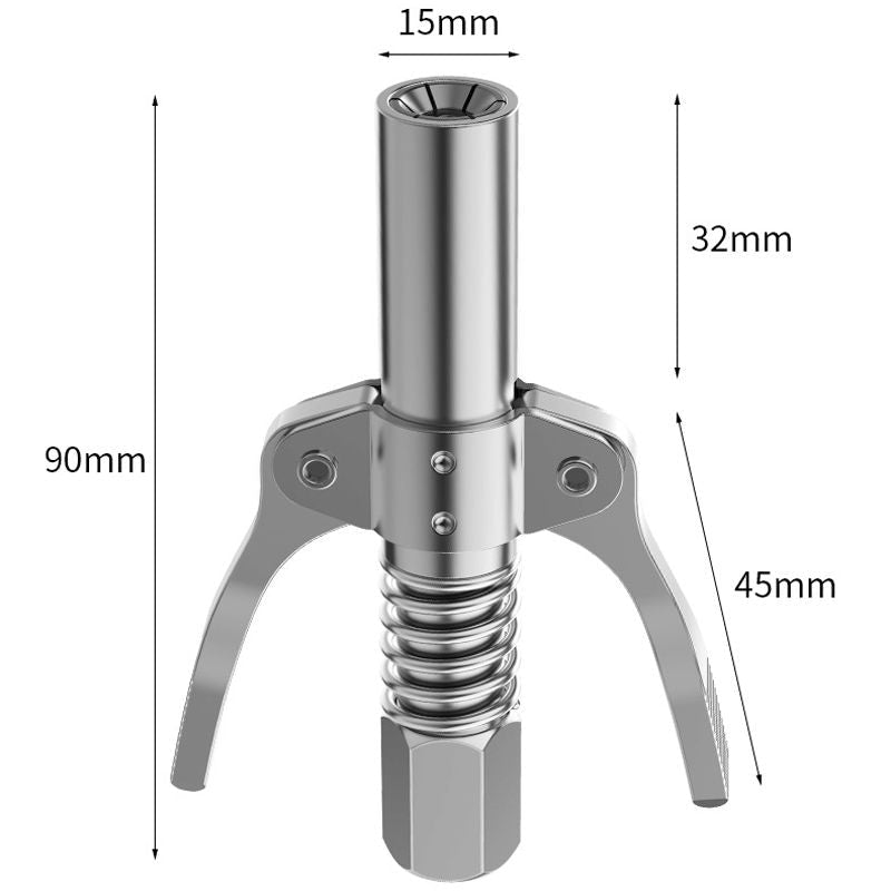 High Pressure Dual Handle Grease Gun Coupler-6