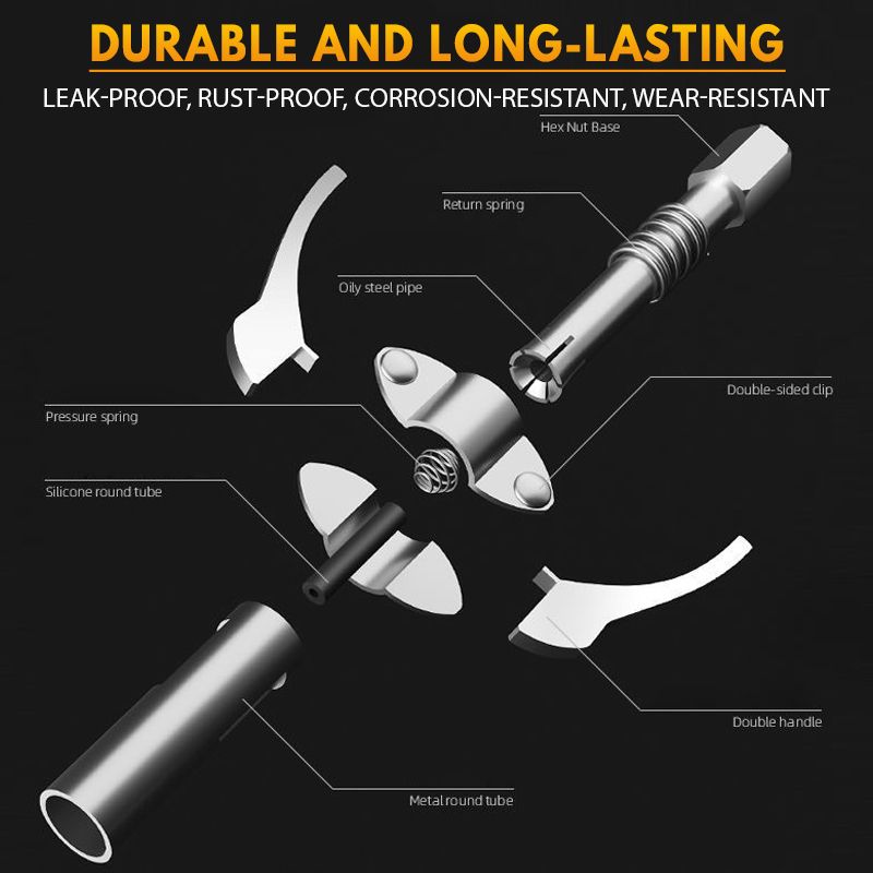 High Pressure Dual Handle Grease Gun Coupler-7